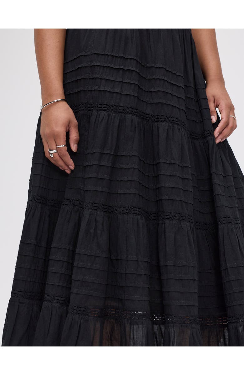 Finery London Imani Cotton Tiered Midi Skirt, Alternate, color, 