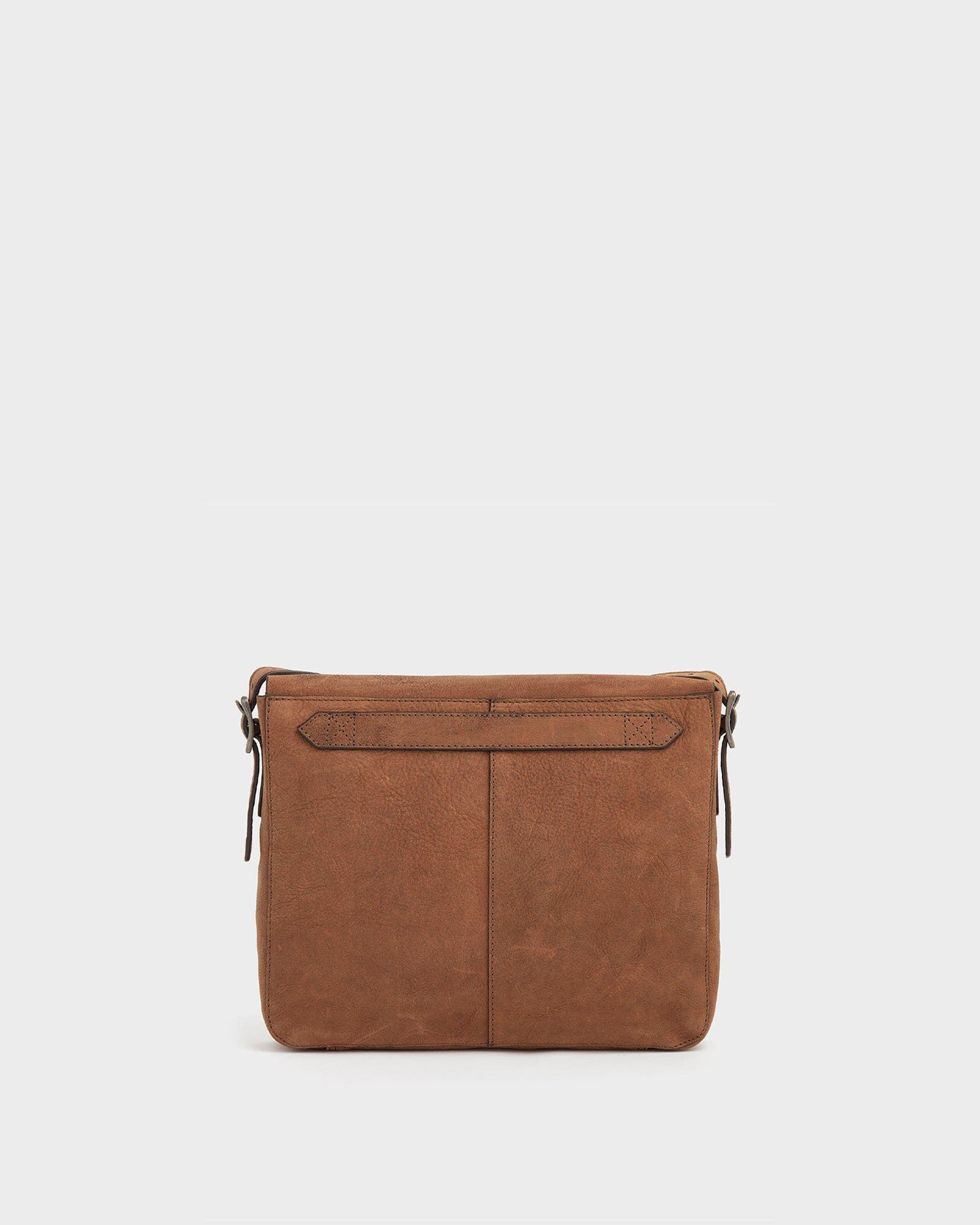 The Clayton Leather Messenger Bag, Alternate, color, Chocolate