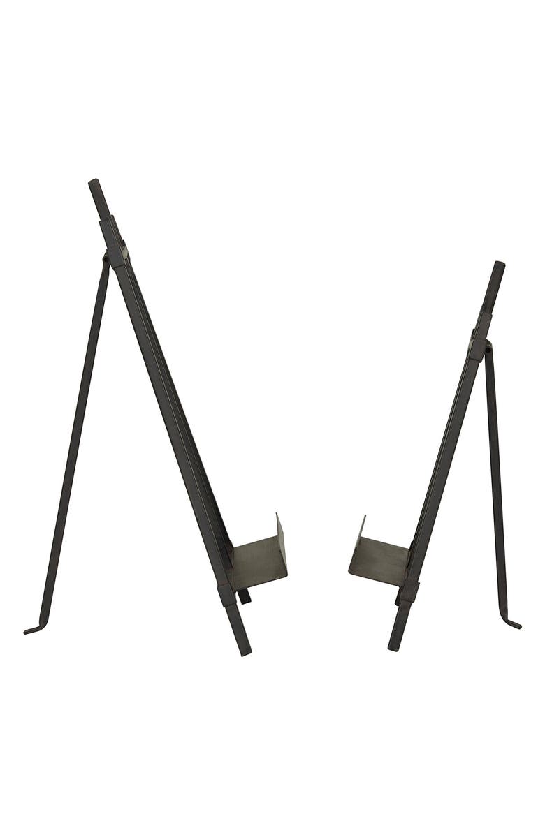 SONOMA SAGE HOME Black Metal Traditional Easel with Foldable Stand - Set of 2, Alternate, color, Black