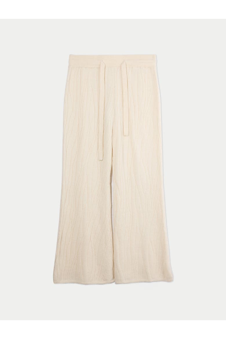Natural Color Cashmere Flare Pants, Main, color, off white