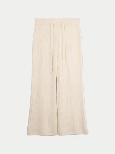 Natural Color Cashmere Flare Pants