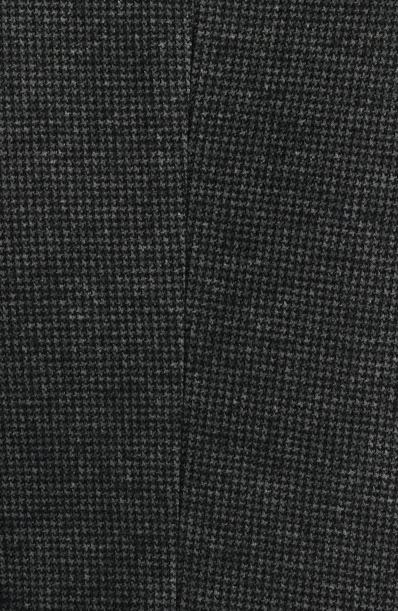 Jack Victor Wolsey Charcoal Grey Microcheck Knit Sport Coat with Removable Hooded Bib, Alternate, color, Charcoal