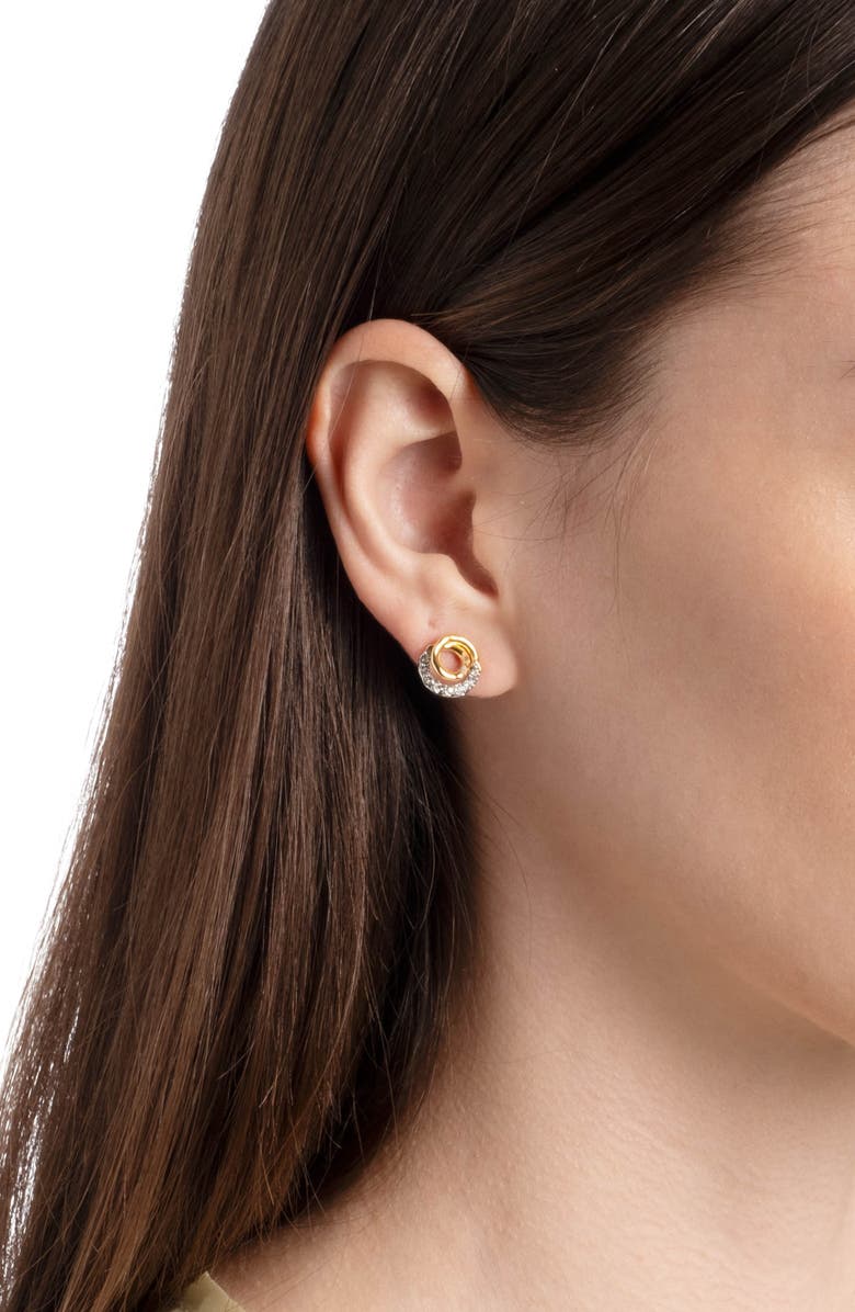 Alexis Bittar Solanales Crystal Spiral Stud Earrings, Alternate, color, Crystals