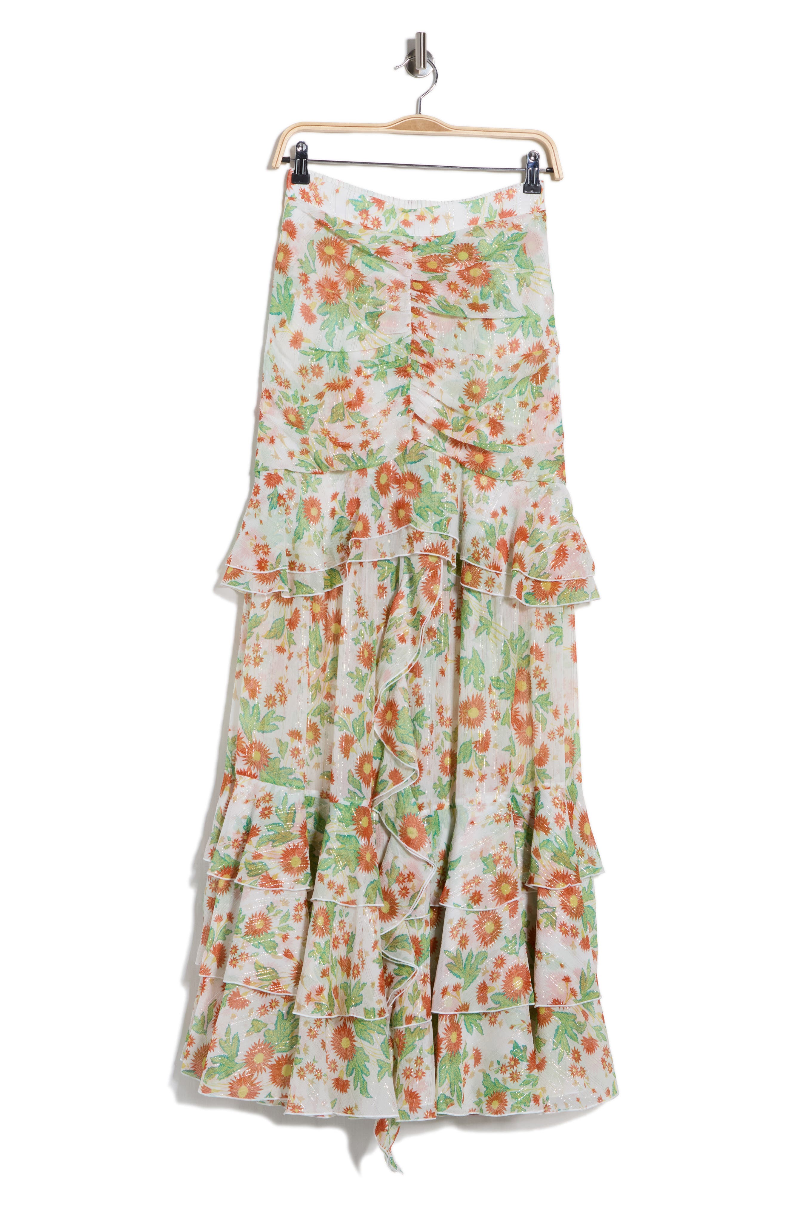 DVF Thea Ruffle Tiered Maxi Skirt