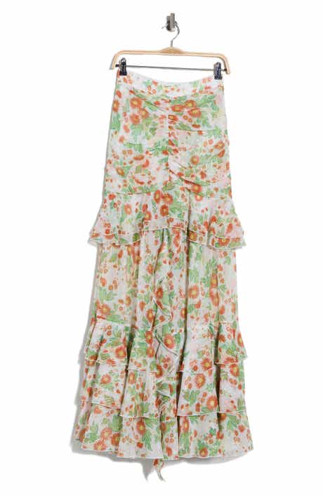 DVF Thea Ruffle Tiered Maxi Skirt
