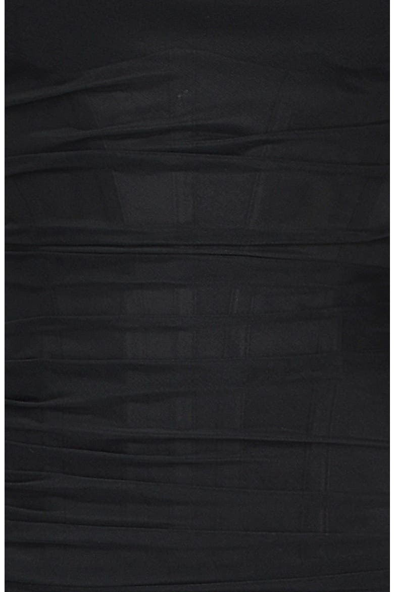 Katrina Lace Mesh Long Sleeve Gown, Alternate, color, BLACK