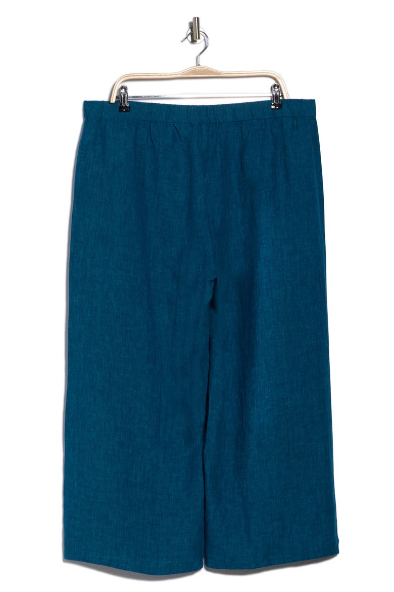 Organic Linen Crop Wide Leg Pants, Alternate, color, HUDSON