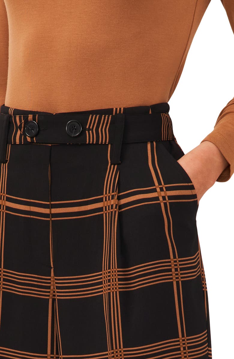 Halogen<sup>®</sup> Windowpane Plaid Wide Leg Trousers, Alternate, color, 