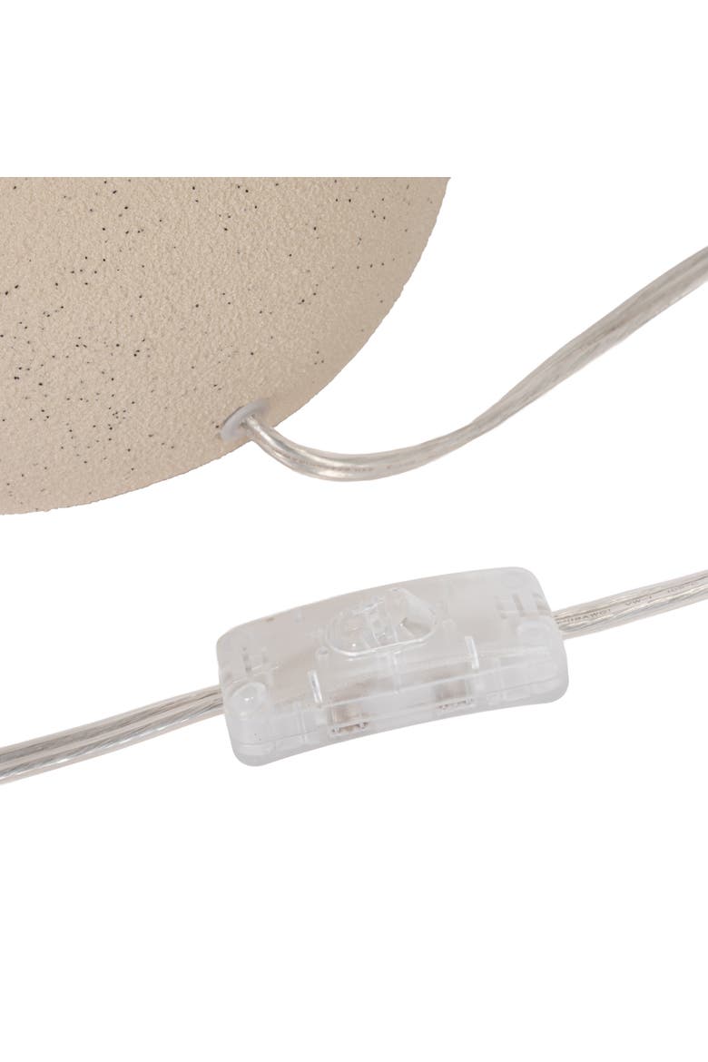 Cream Stoneware Table Lamp with Linen Shade, Alternate, color, Cream