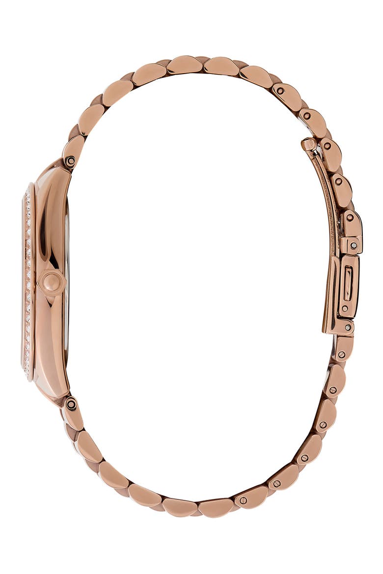 Bejewelled Bracelet Watch, 34mm, Alternate, color, ROSE GOLD