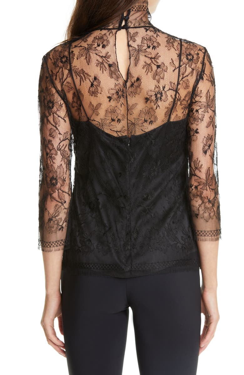 Adam Lippes Layered Chantilly Lace Blouse, Alternate, color, 