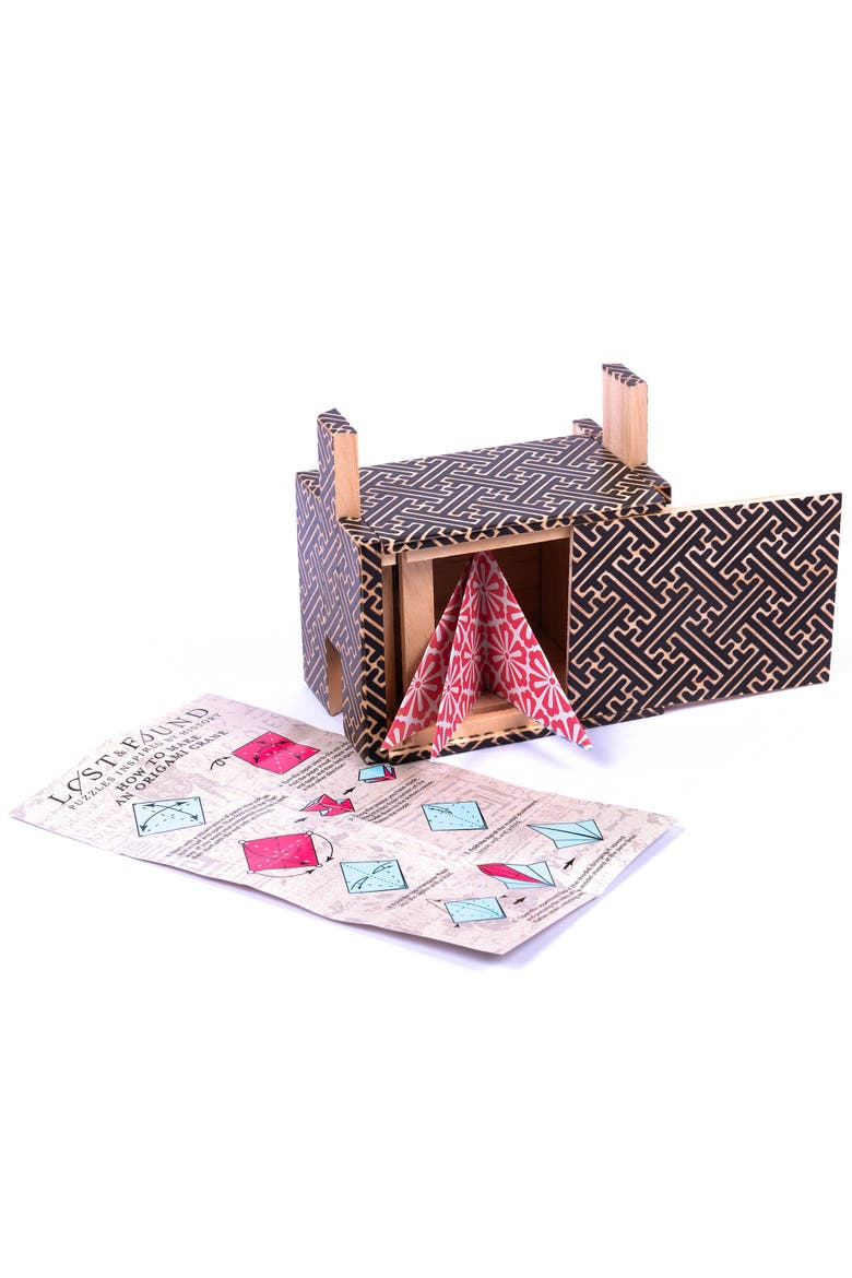 Japanese Puzzle Box 3D Wooden Brainteaser, Alternate, color, Multicolored