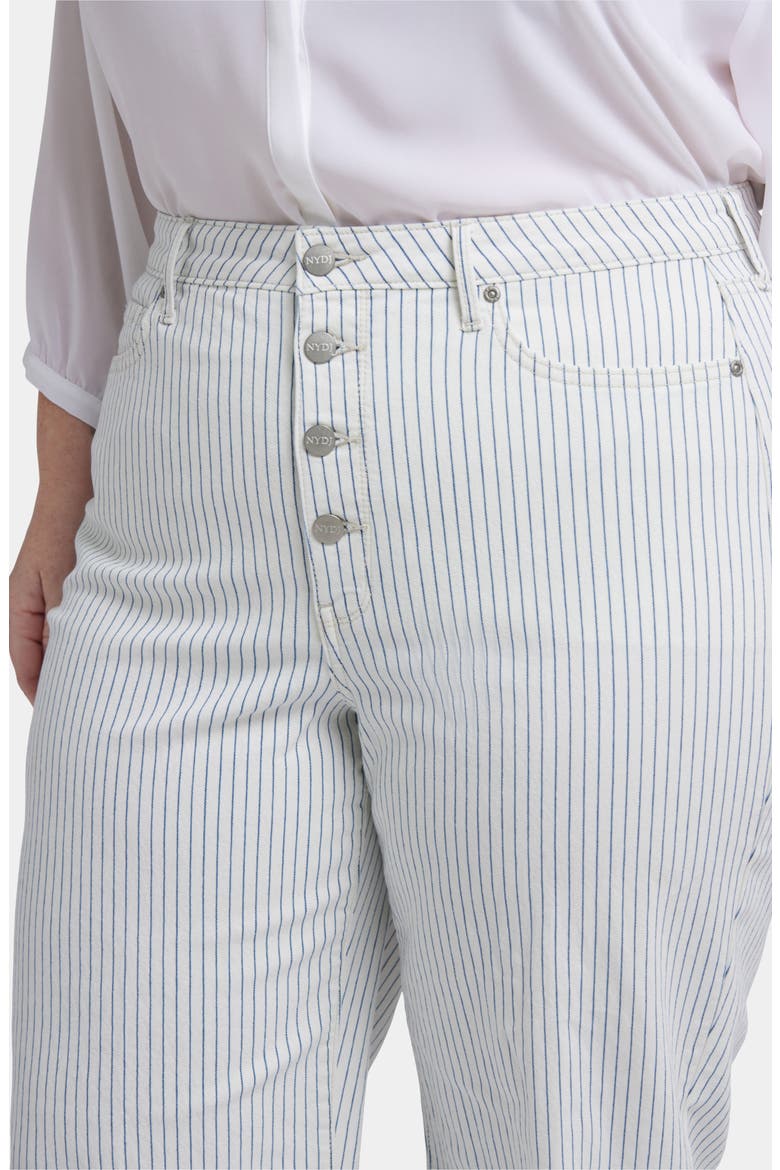 Teresa Stripe Exposed Button Ankle Wide Leg Jeans, Alternate, color, PALENCIA STRIPE