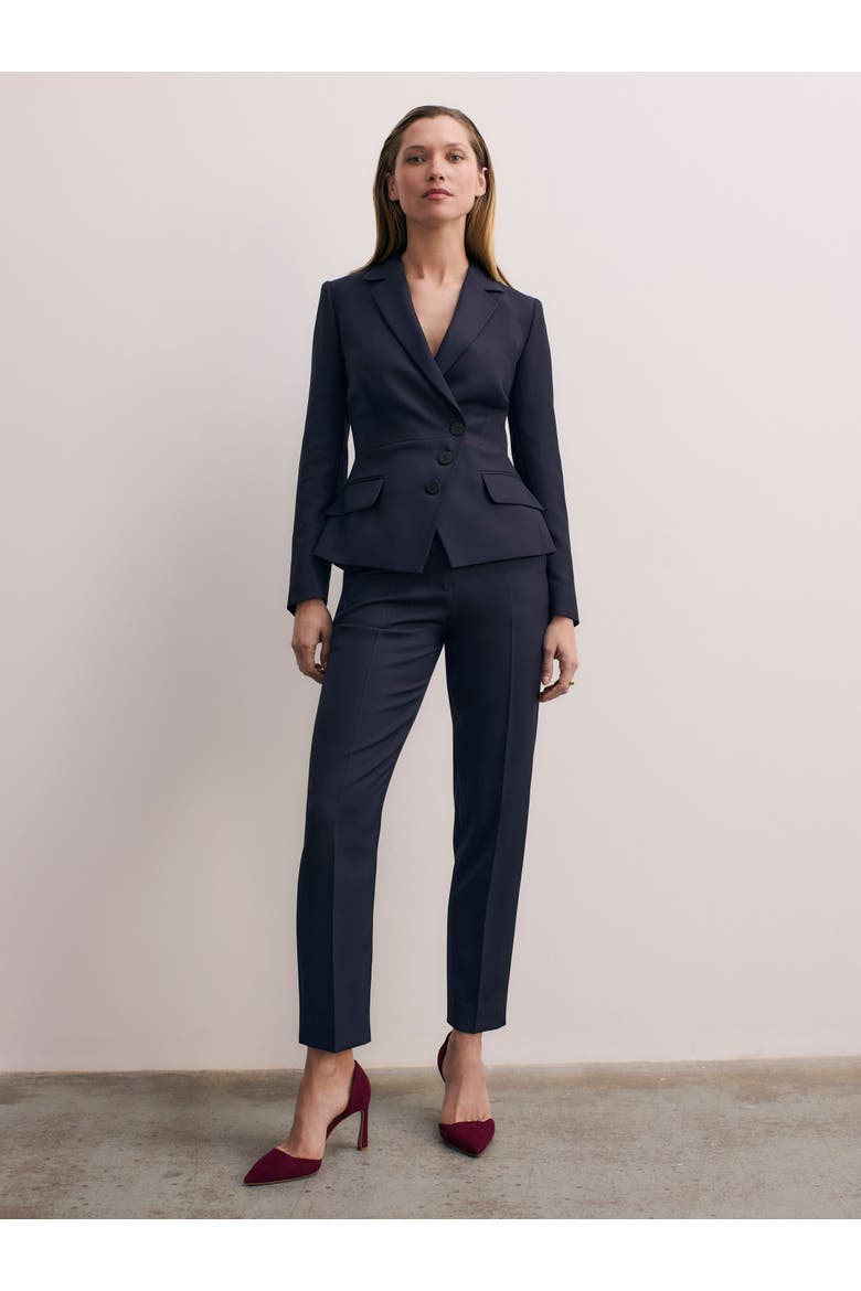 Tavira Wool Pants, Alternate, color, Navy