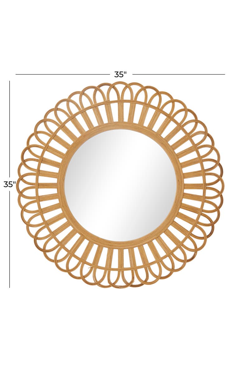 GINGER BIRCH STUDIO Rattan Starburst Wall Mirror, Alternate, color, 