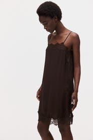 H&M Lace-trimmed viscose dress