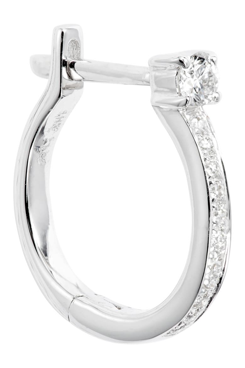 Diamond Hoop Earrings (Nordstrom Exclusive), Alternate, color, WHITE GOLD/ DIAMOND