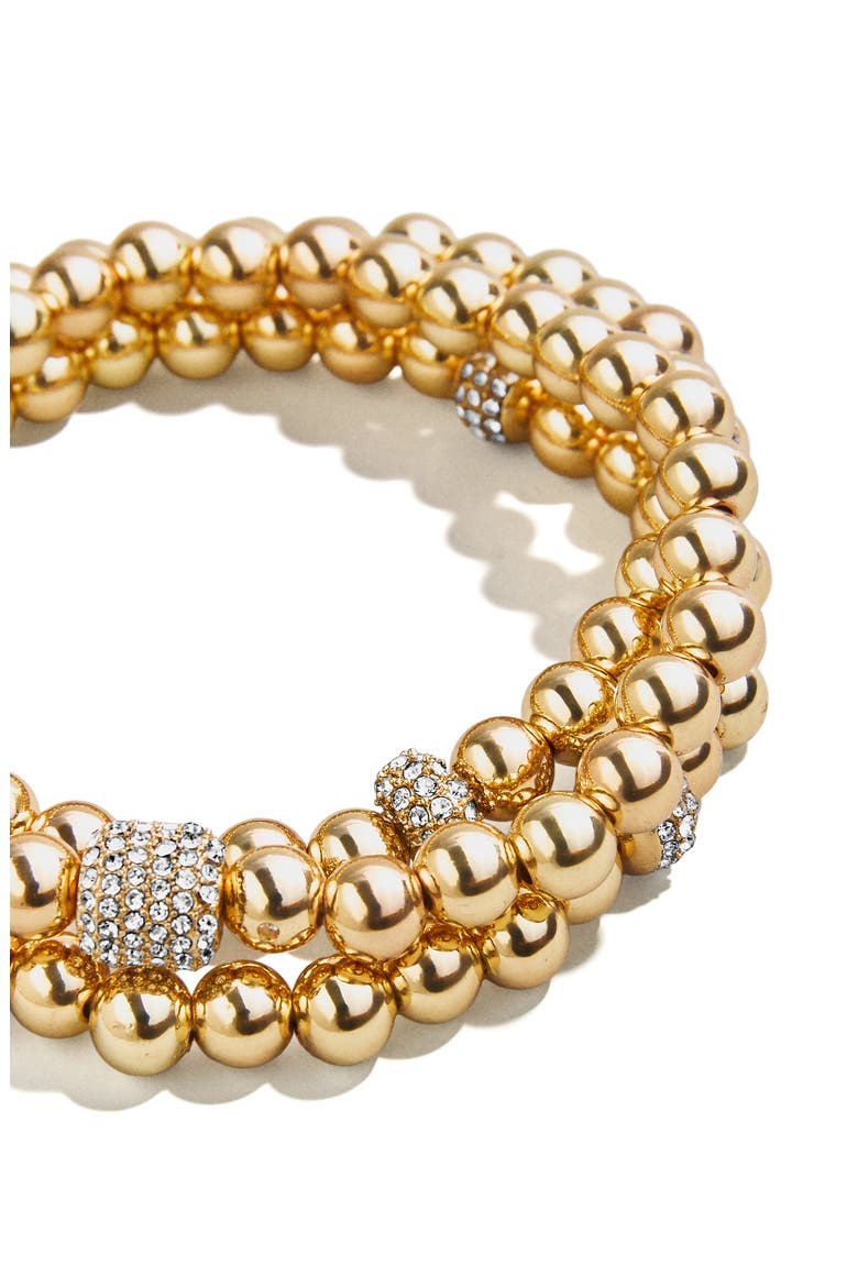 Set of 3 Pisa Beaded Bracelets, Alternate, color, BRASS/ GLASS CRYSTAL