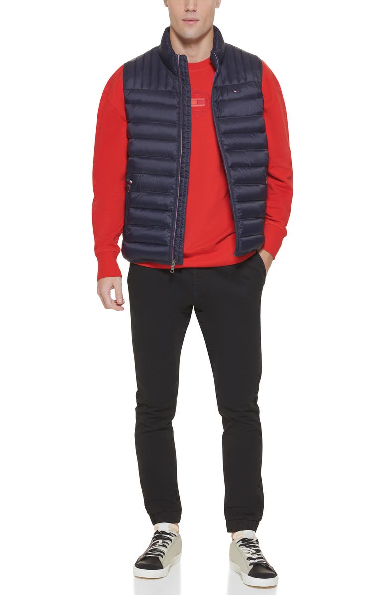 Tommy Hilfiger Packable Faux Down Vest, Alternate, color, Midnight