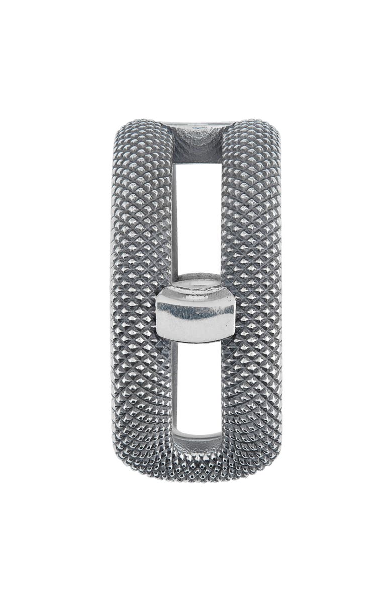 Good Art Hlywd Men's Goosebumps Cigar Band Ring, Alternate, color, Silver