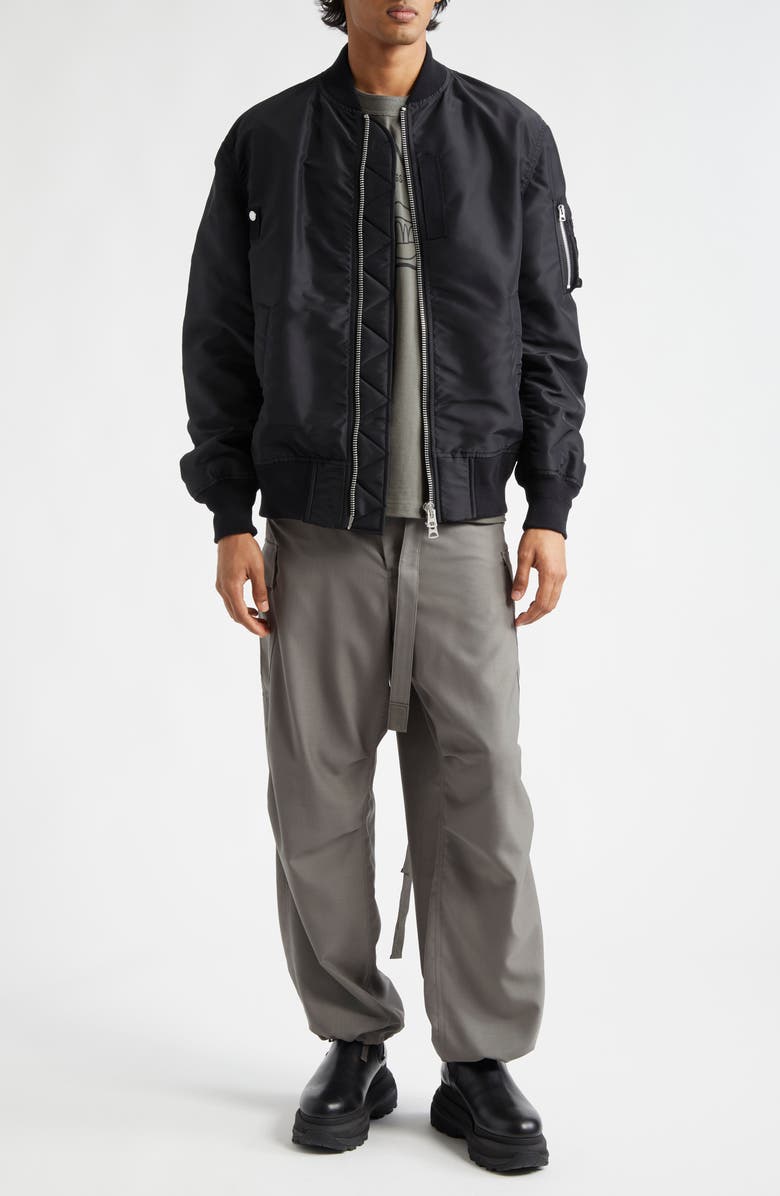 Sacai Nylon Twill Bomber Jacket, Alternate, color, 