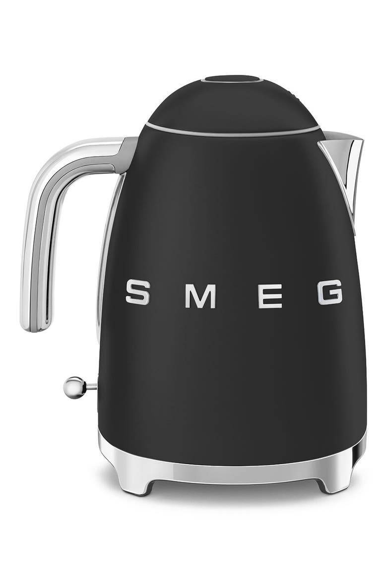 '50s Retro Style Electric Kettle, Alternate, color, MATTE BLACK