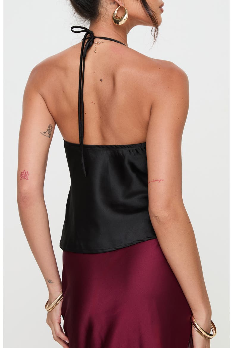 Born to Be Halter Top, Alternate, color, BLACK