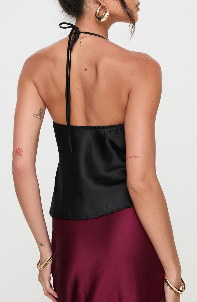 Princess Polly Born to Be Halter Top, Alternate, color, Black