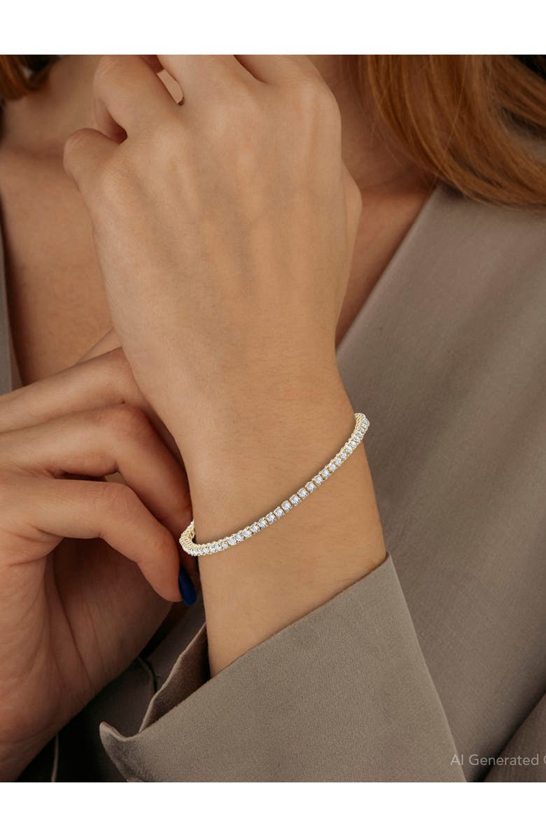 Bliss Diamond 3 Ct Lab Grown Diamond Tennis Bracelet 7" 14k Gold, Alternate, color, 14K Yellow Gold