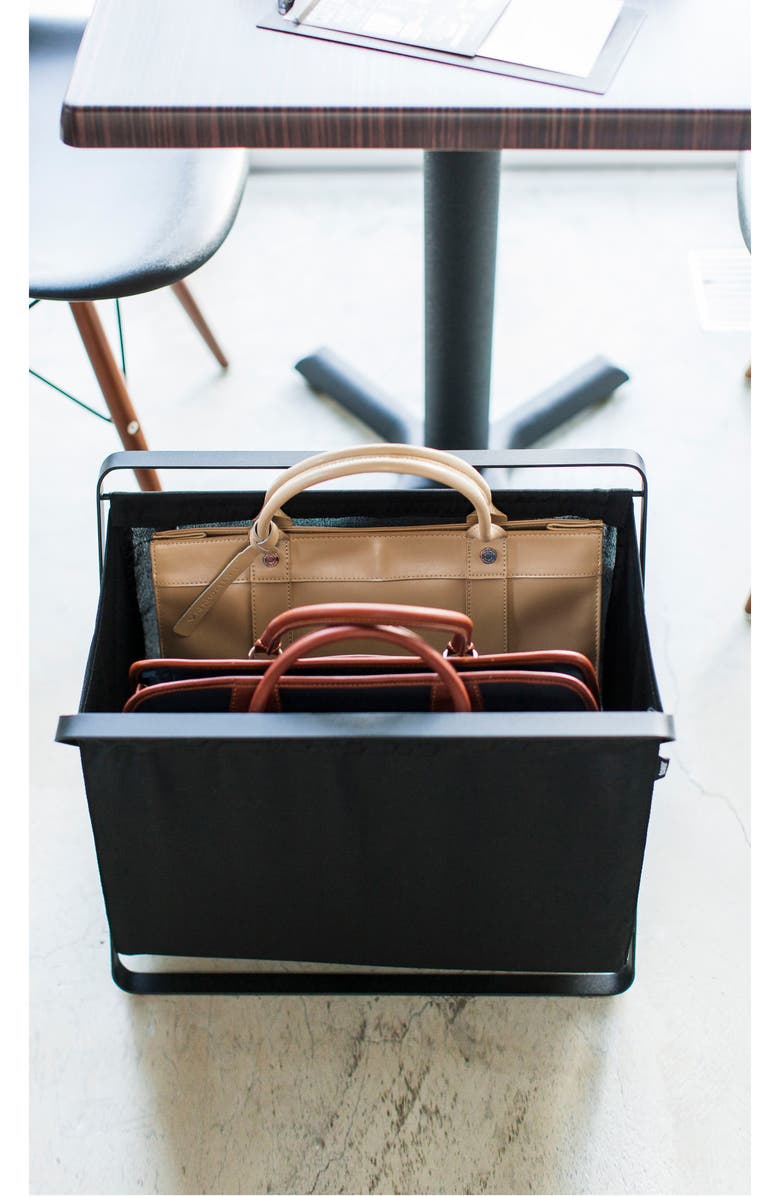 Yamazaki Tower Collapsible Storage Hamper, Alternate, color, Black