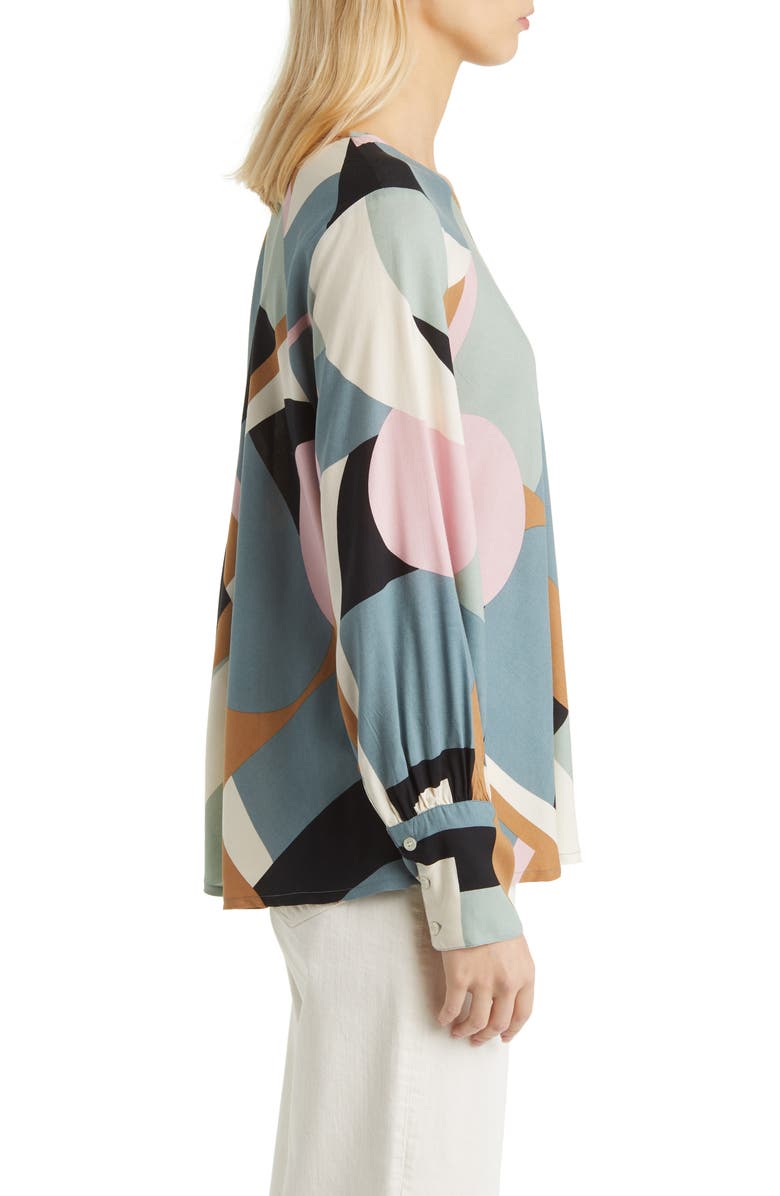 Masai Copenhagen Drisa Abstract Print Long Sleeve Top, Alternate, color,