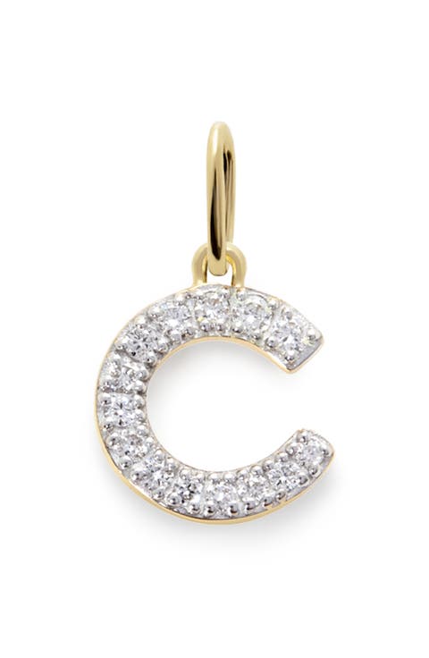 Lab Grown Diamond Initial Pendant Charm