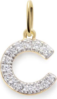 Monica Vinader Lab Grown Diamond Initial Pendant Charm