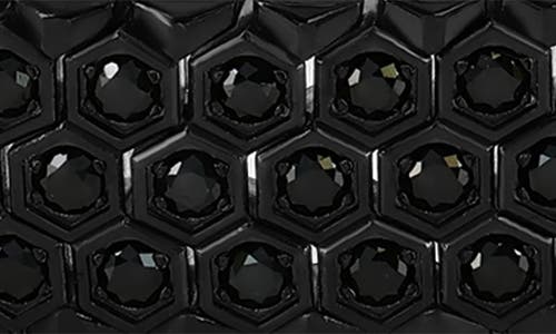 Blackjack Honeycomb Textured Cubic Zirconia Bracelet In Black