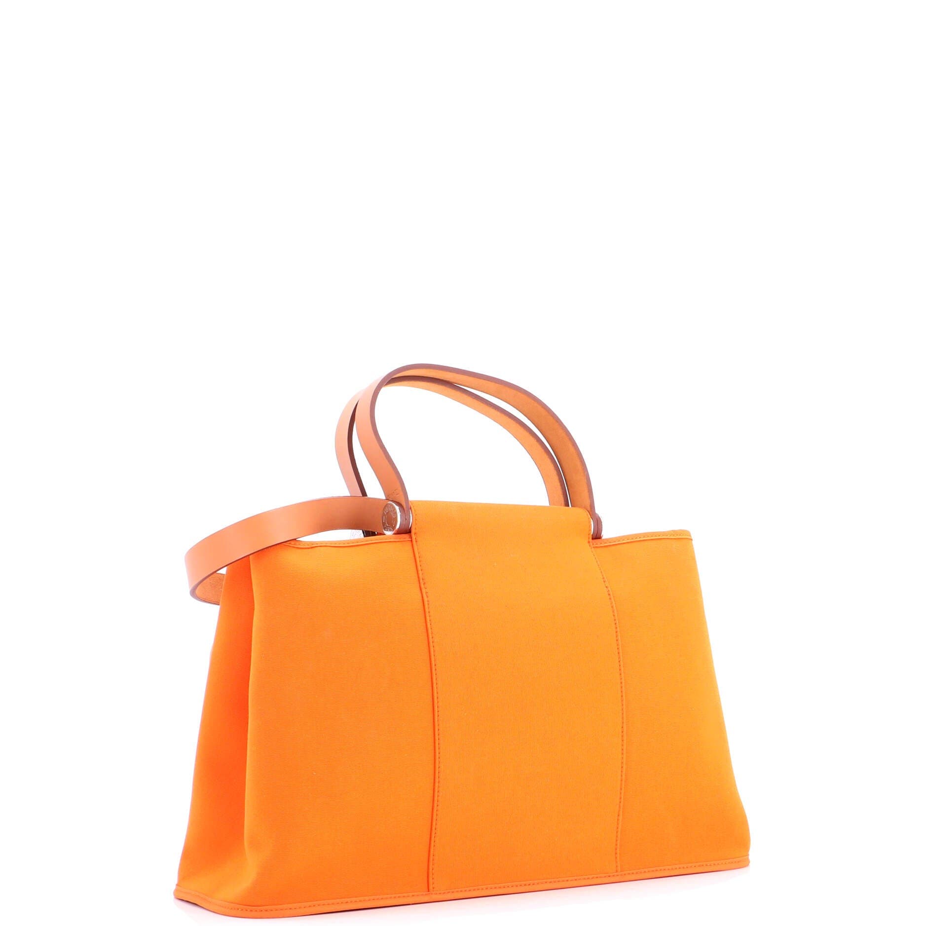 Pre-Owned Hermes Cabag Elan Toile and Leather 39, Alternate, color, Orange H