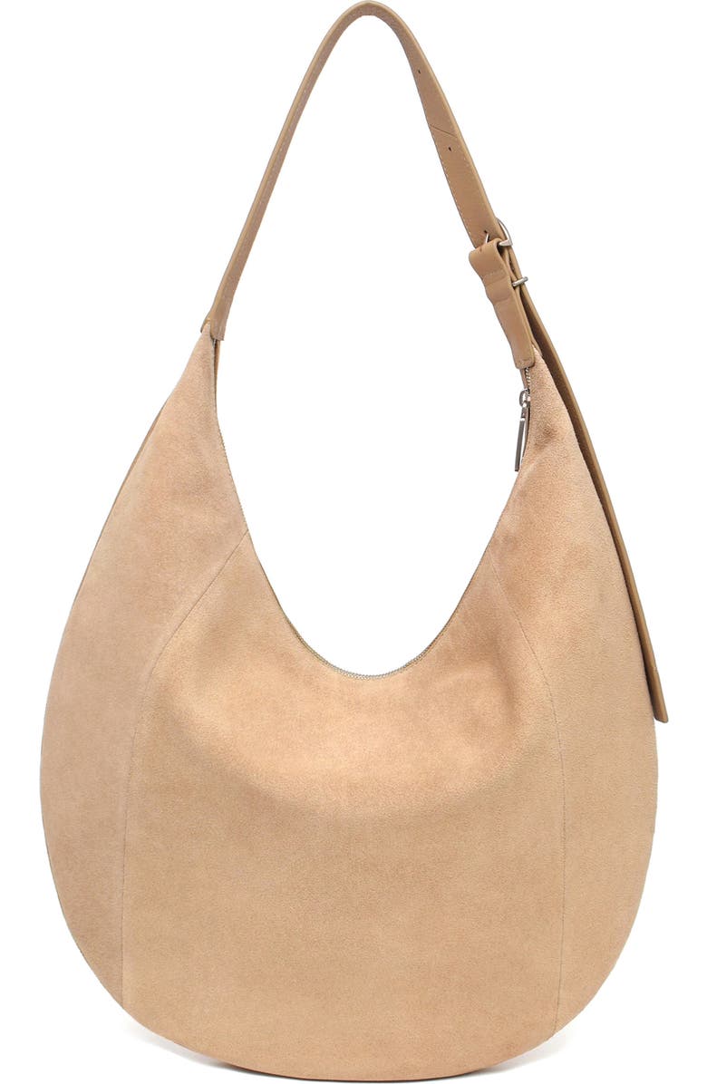 Thacker Oversize Wyatt Suede Hobo Bag, Alternate, color, Nutmeg