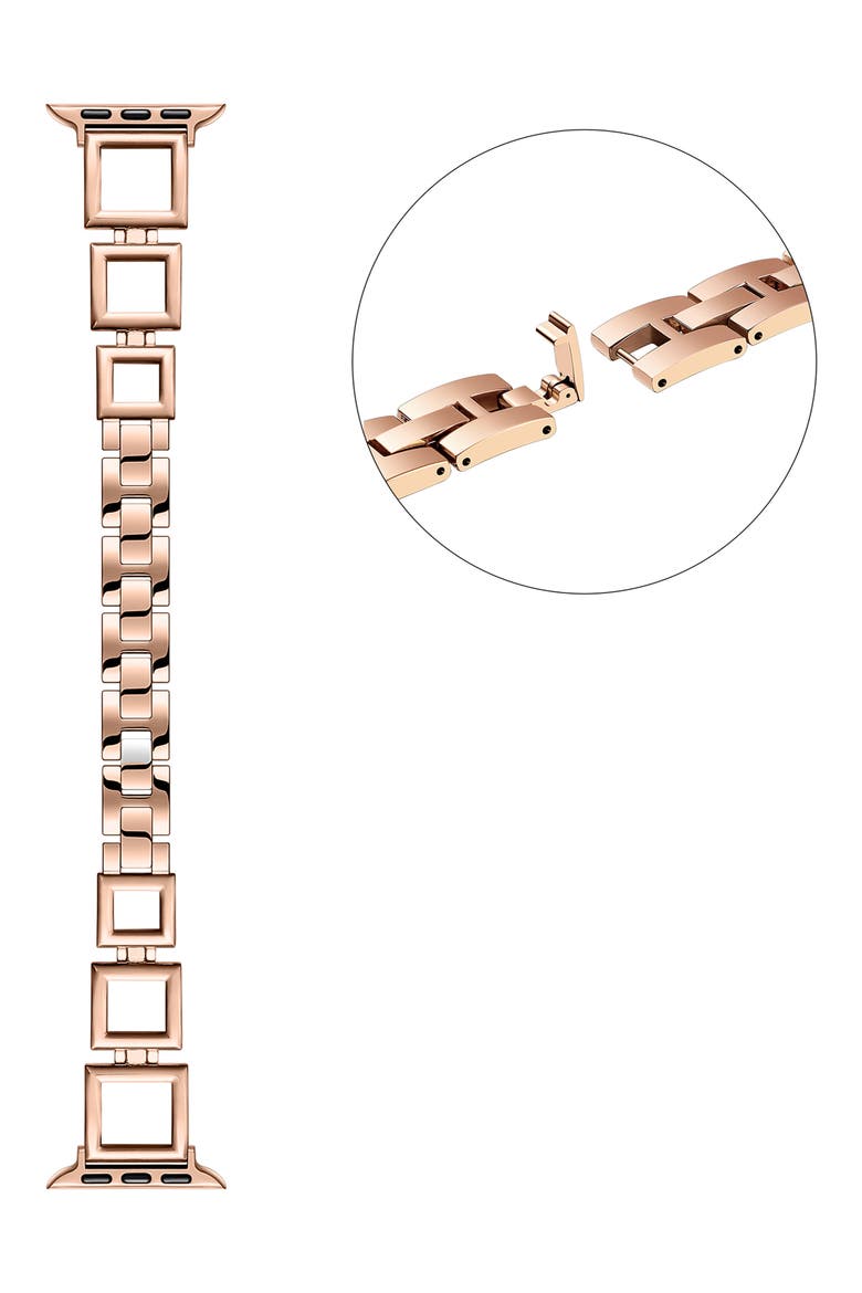 Journey Stainless Steel Apple Watch® Watchband, Alternate, color, ROSE GOLD