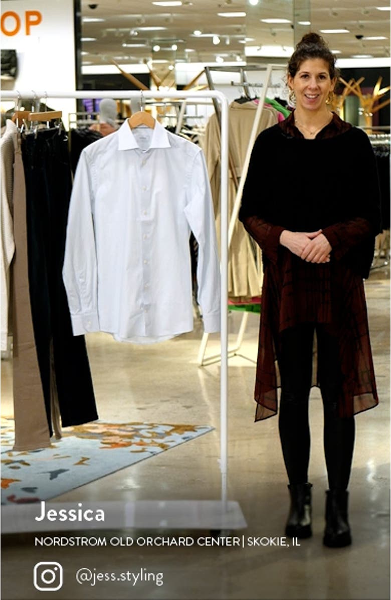 Slim Fit Dot Print Dress Shirt, sales video thumbnail