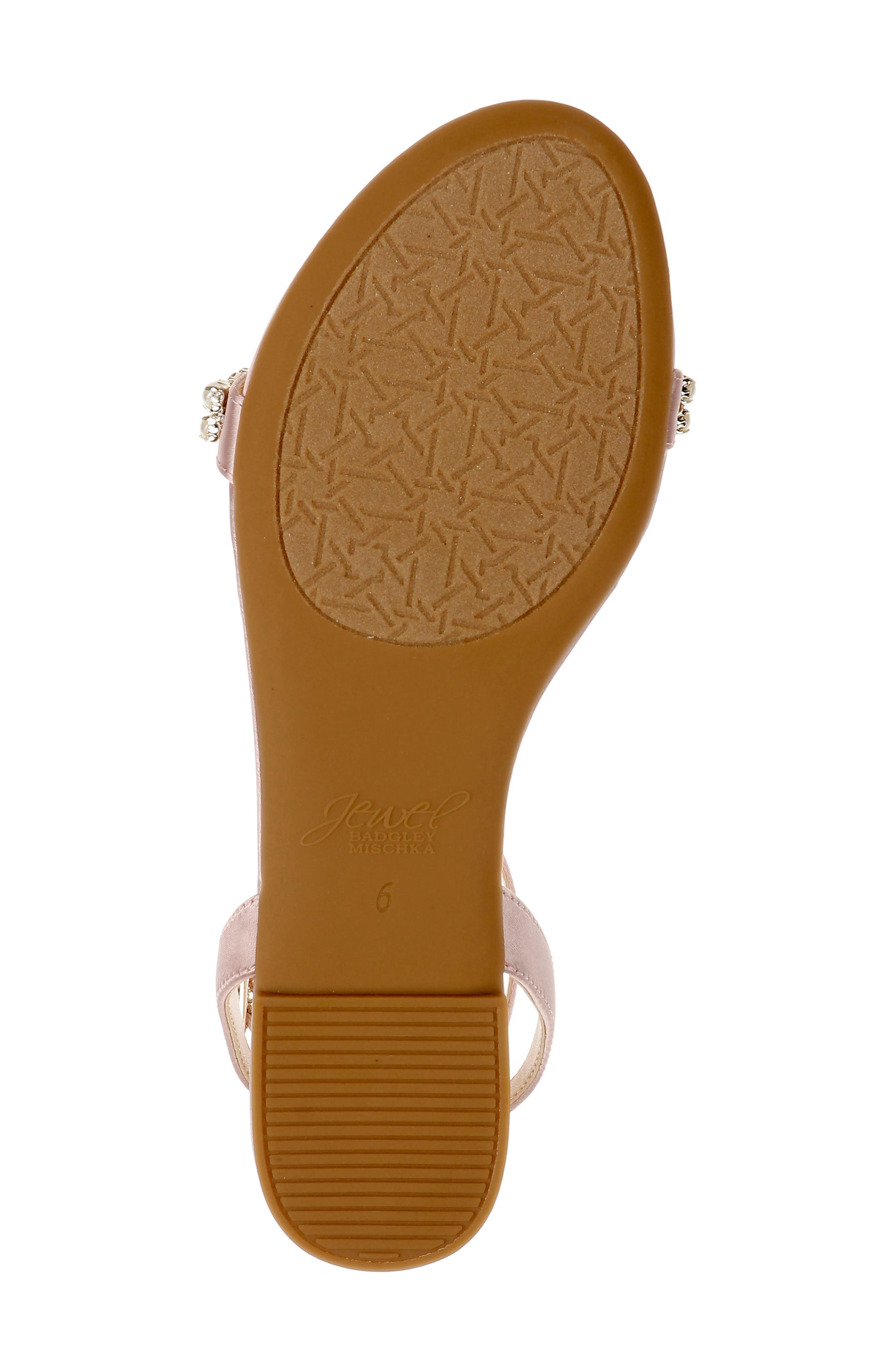 Jewel Badgley Mischka Daria Ankle Strap Sandal, Alternate, color, Pale Pink
