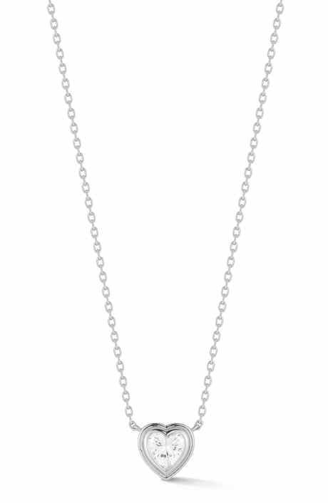 GLAZE JEWELRY Heart Cut Cubic Zirconia Pendant Necklace