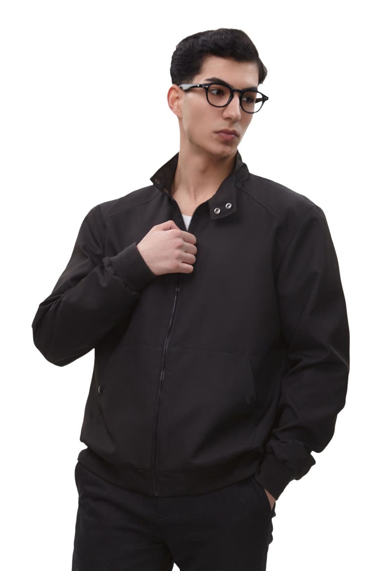 Classic Full Zip Bomber Jacket, Main, color, Black