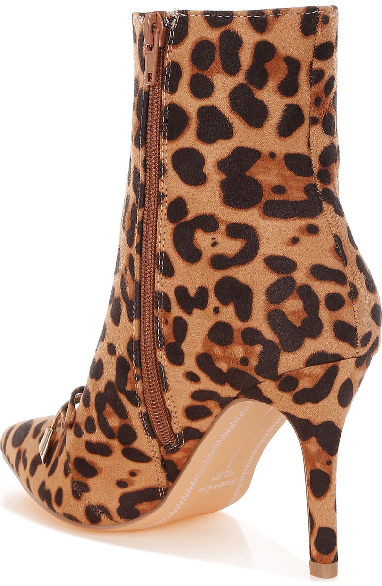 Rag & Co Vilda Pointed Toe Bootie, Alternate, color, Leopard