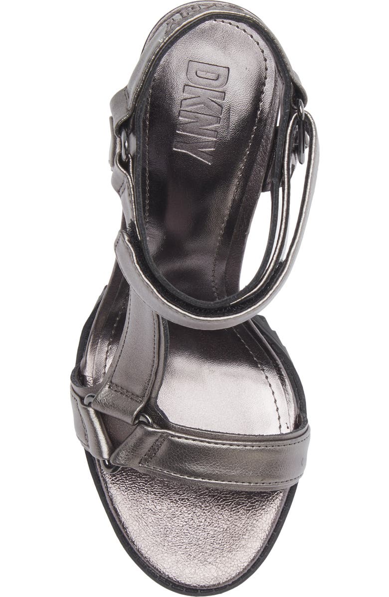 DKNY Bayli Ankle Strap Sandal, Alternate, color, Gunmetal