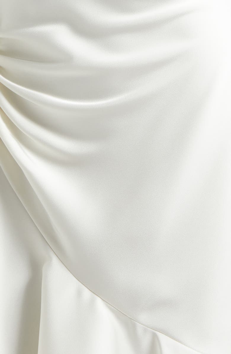 Cinq à Sept Ganessa Ruched Satin Dress, Alternate, color, Ivory