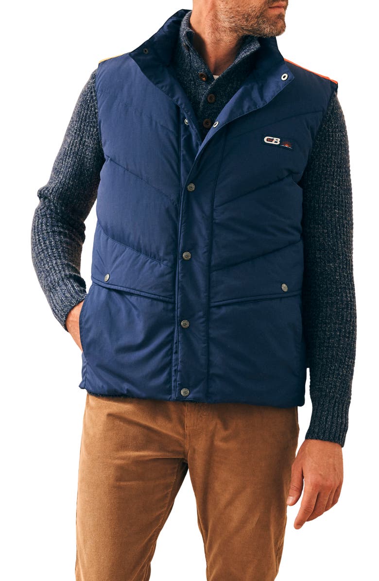 Faherty x CB Sports Soleil Vest, Main, color, Nordic Navy / Multi Color