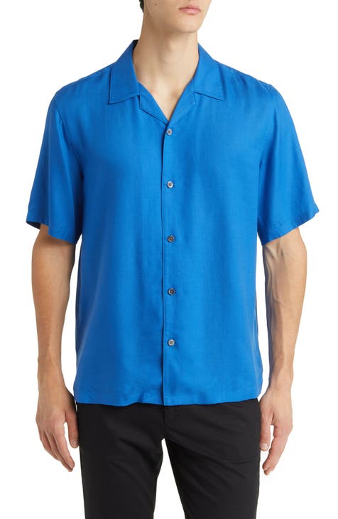 Noll Short Sleeve Lyocell Button-Up Camp Shirt