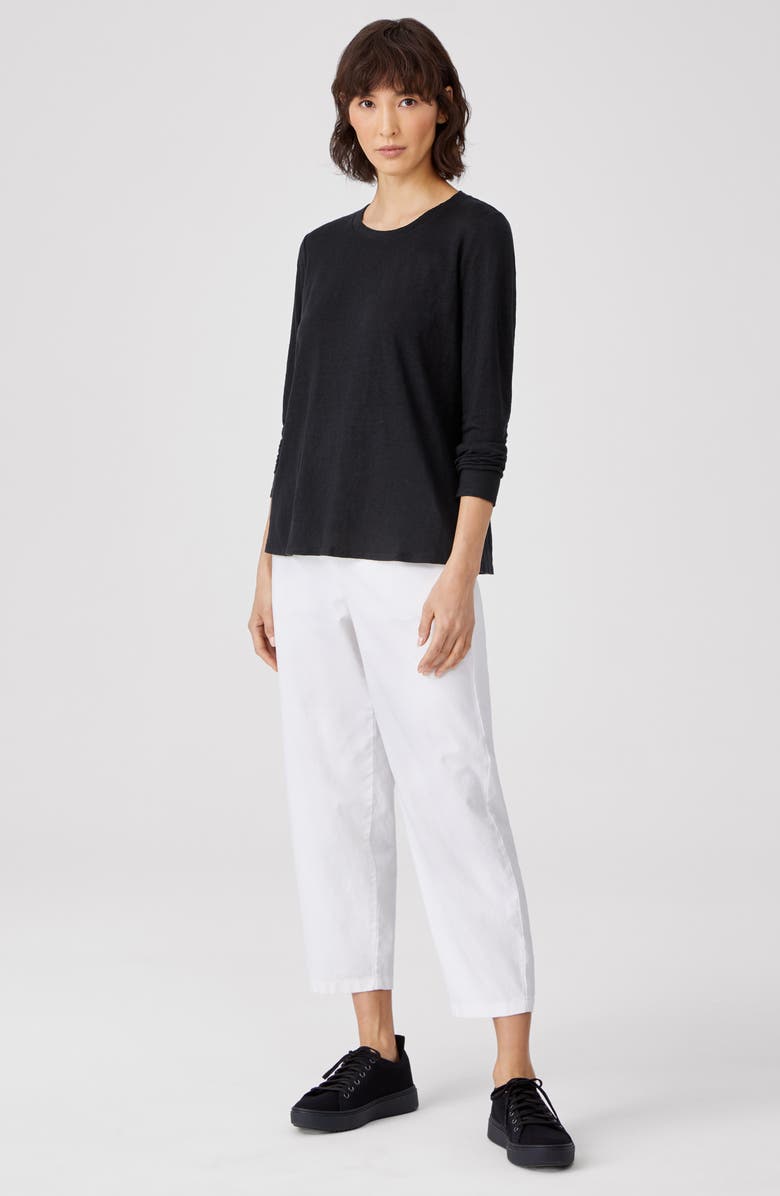 Eileen Fisher Organic Linen Long Sleeve T-Shirt, Alternate, color,