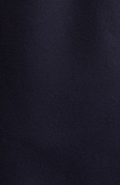 Stella Mccartney Belted Double Face Wool Wrap Coat In Ink
