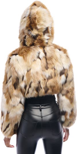 Jiujiubaba Men's fur mink coat hooded slim-fit zipper short