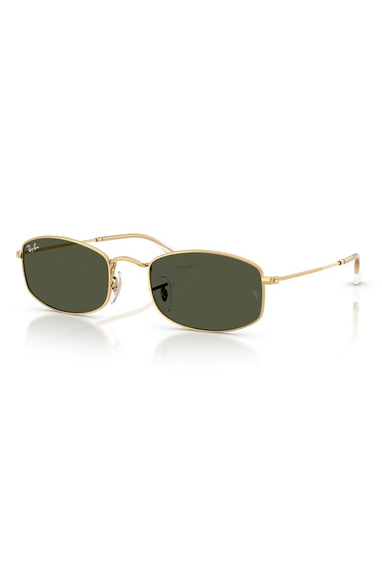 Ray-Ban 52mm Irregular Oval Sunglasses, Alternate, color, Arista / Green